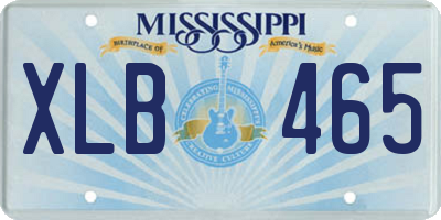 MS license plate XLB465