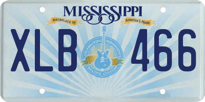 MS license plate XLB466