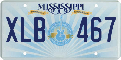 MS license plate XLB467