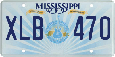 MS license plate XLB470
