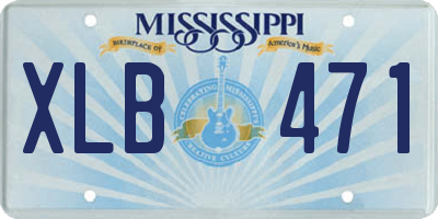 MS license plate XLB471