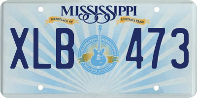 MS license plate XLB473