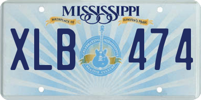 MS license plate XLB474