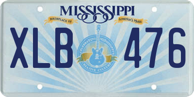MS license plate XLB476