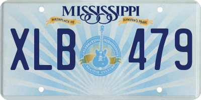 MS license plate XLB479