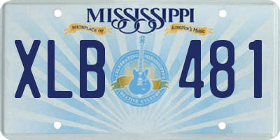 MS license plate XLB481