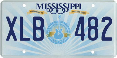MS license plate XLB482