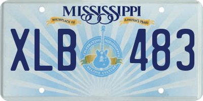 MS license plate XLB483