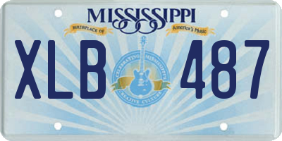 MS license plate XLB487