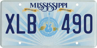 MS license plate XLB490