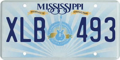 MS license plate XLB493