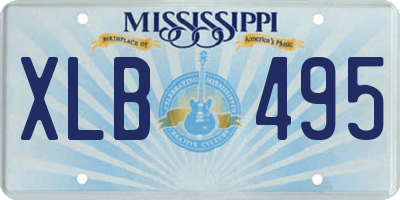MS license plate XLB495
