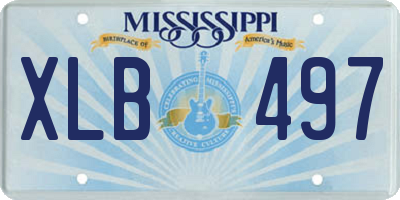 MS license plate XLB497