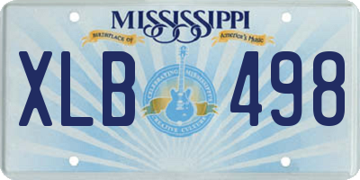 MS license plate XLB498