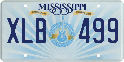 MS license plate XLB499