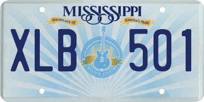 MS license plate XLB501