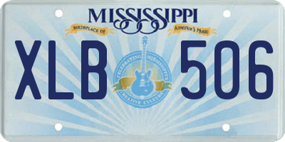 MS license plate XLB506