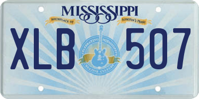 MS license plate XLB507