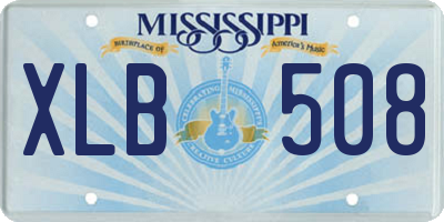 MS license plate XLB508
