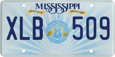 MS license plate XLB509