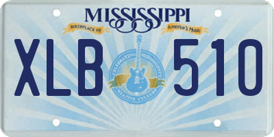 MS license plate XLB510