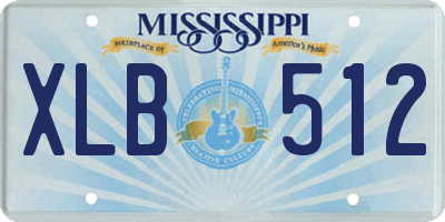 MS license plate XLB512