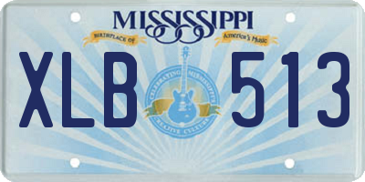 MS license plate XLB513