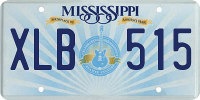 MS license plate XLB515