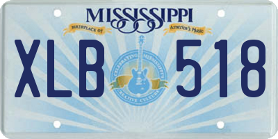 MS license plate XLB518