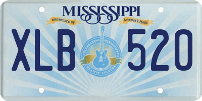 MS license plate XLB520