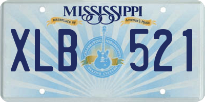 MS license plate XLB521
