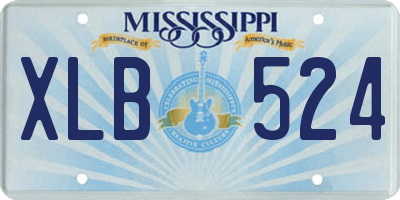 MS license plate XLB524