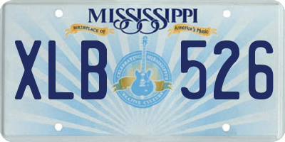 MS license plate XLB526