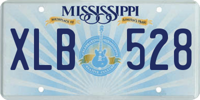 MS license plate XLB528