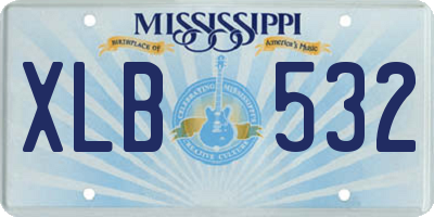 MS license plate XLB532