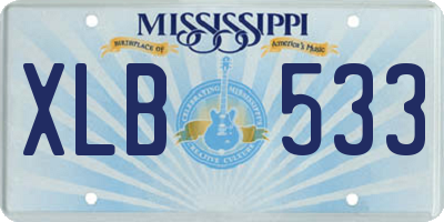 MS license plate XLB533
