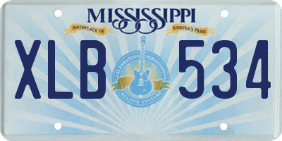 MS license plate XLB534