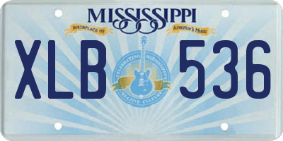 MS license plate XLB536