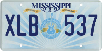 MS license plate XLB537