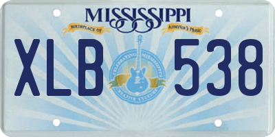 MS license plate XLB538