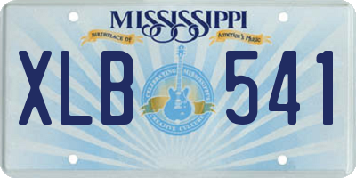 MS license plate XLB541
