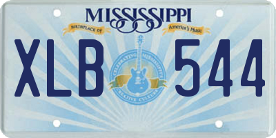 MS license plate XLB544