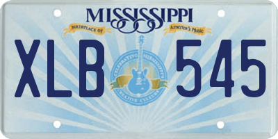 MS license plate XLB545