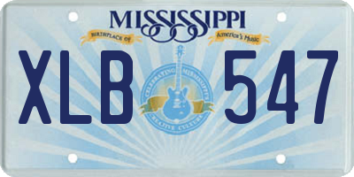 MS license plate XLB547