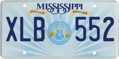 MS license plate XLB552