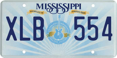 MS license plate XLB554