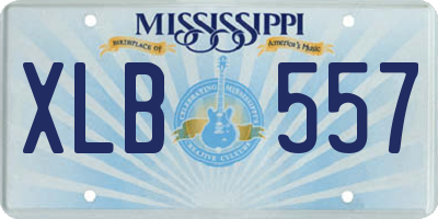 MS license plate XLB557