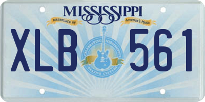 MS license plate XLB561