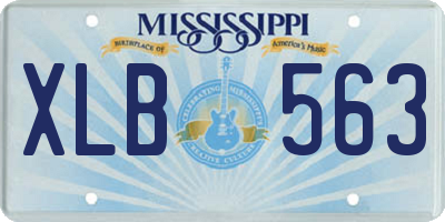 MS license plate XLB563