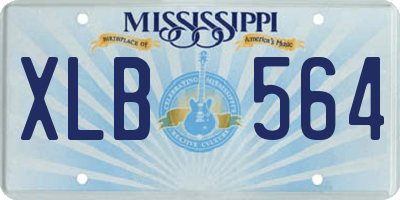 MS license plate XLB564